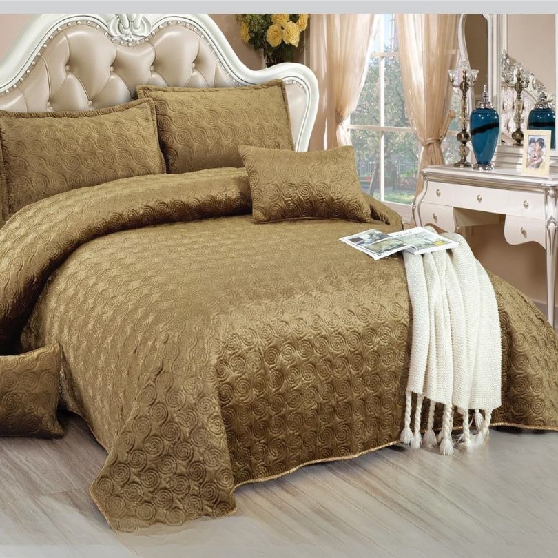 Cuvertura de Pat Catifea – 5 Piese pentru Eleganta si Confort | COD 0028-CF