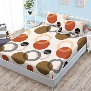 Husa de Pat din Bumbac Finet – Set 3 Piese pentru Confort si Eleganta | COD 1074-S