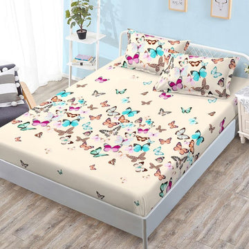 Husa de Pat din Bumbac Finet – Set 3 Piese pentru Confort si Eleganta | COD 1079-S