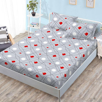 Husa de Pat din Bumbac Finet – Set 3 Piese pentru Confort si Eleganta | COD 1083-S