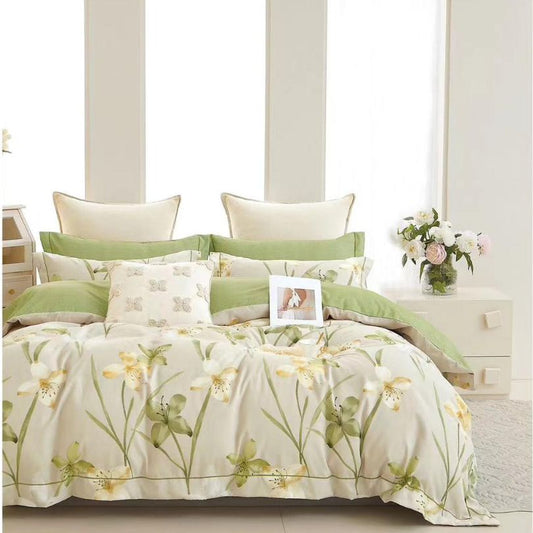 Lenjerie de pat bumbac finet cu elastic – 6 piese: Confort si stil pentru un somn odihnitor | COD 0423-S