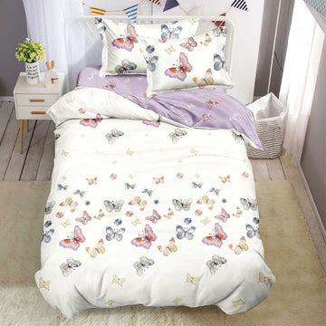 Lenjerie de Pat Bumbac Finet 1 Persoana – 4 Piese. Confort Premium si Design Modern | COD 1236-S