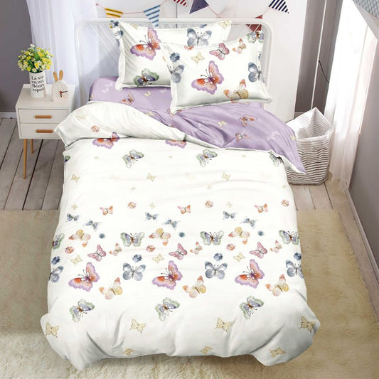 Lenjerie de Pat Bumbac Finet 1 Persoana – 4 Piese. Confort Premium si Design Modern | COD 1236-S