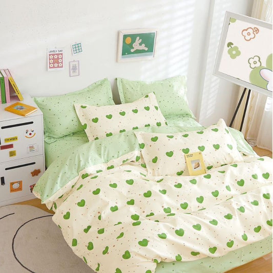 Lenjerie de pat bumbac finet cu elastic – 6 piese: Confort si stil pentru un somn odihnitor | COD 0427-S