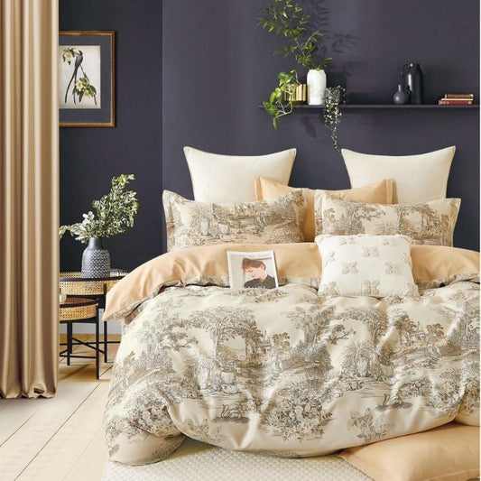 Lenjerie de pat bumbac finet cu elastic – 6 piese: Confort si stil pentru un somn odihnitor | COD 0429-S