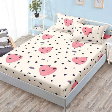 Husa de Pat din Bumbac Finet – Set 3 Piese pentru Confort si Eleganta | COD 1113-S