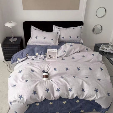 Lenjerie de Pat Bumbac Finet 1 Persoana – 4 Piese. Confort Premium si Design Modern | COD 1208-S