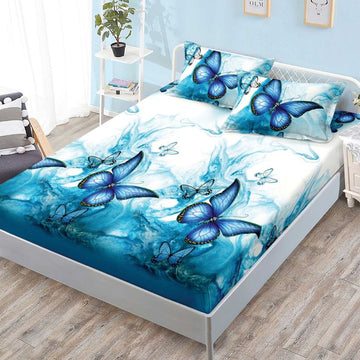 Husa de Pat din Bumbac Finet – Set 3 Piese pentru Confort si Eleganta | COD 1121-S