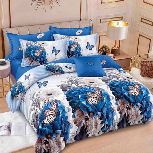 Lenjerie de pat bumbac finet cu elastic – 6 piese: Confort si stil pentru un somn odihnitor | COD 0448-S