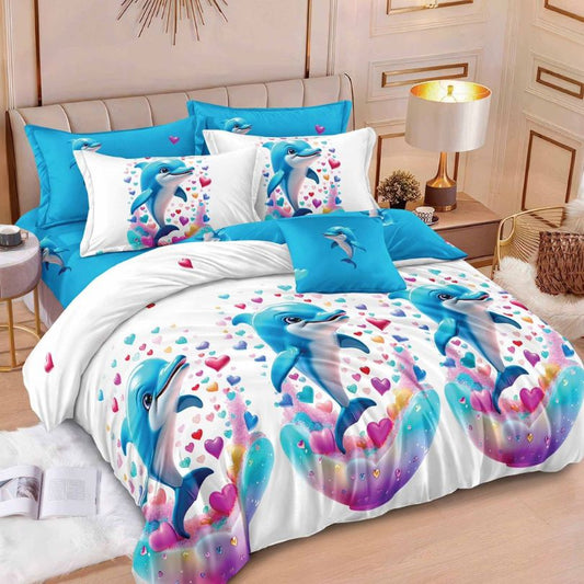 Lenjerie de pat bumbac finet cu elastic – 6 piese: Confort si stil pentru un somn odihnitor | COD 0453-S