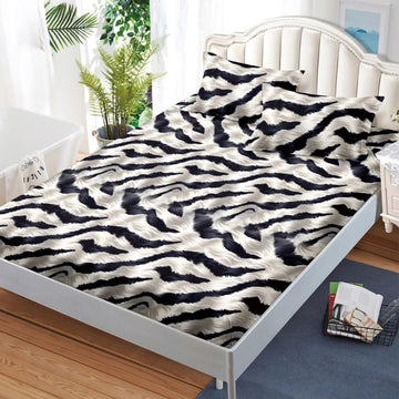 Husa de Pat din Bumbac Finet – Set 3 Piese pentru Confort si Eleganta | COD 1133-S