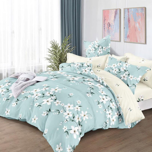 Lenjerie de pat bumbac finet cu elastic – 6 piese: Confort si stil pentru un somn odihnitor | COD 0935-S