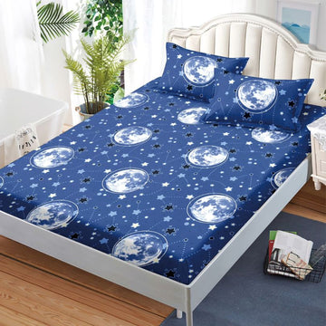 Husa de Pat din Bumbac Finet – Set 3 Piese pentru Confort si Eleganta | COD 1141-S