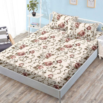 Husa de Pat din Bumbac Finet – Set 3 Piese pentru Confort si Eleganta | COD 1149-S