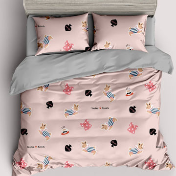 Lenjerie de Pat 1 Persoana din Bumbac 100% – Moale si Respirabila | 0020-PR