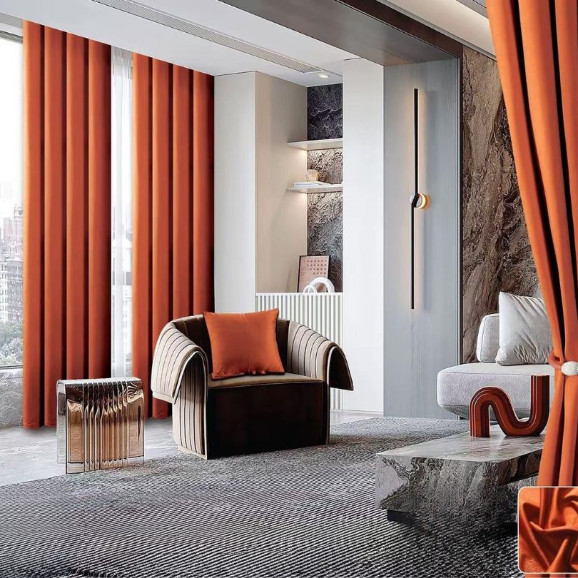 Draperie Tricot Uni – Set 3 Piese cu Accesoriu Magnetic si Fata de Perna CADOU | COD 0149-CF