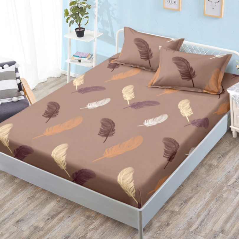 Husa de Pat din Bumbac Finet – Set 3 Piese pentru Confort si Eleganta | COD 0610-S