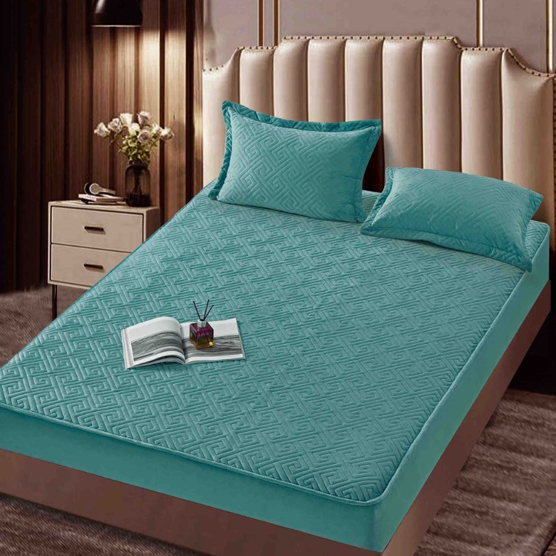 Husa de pat topper catifea – Set complet 3 piese, confort si eleganta pentru patul tau 160X200cm | COD 1545-J