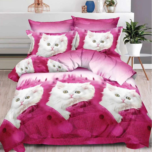 Lenjerie de Pat 3D – 6 Piese din Bumbac Satinat | Culori Vibrante, Confort Premium, Design Modern | COD 1384-S