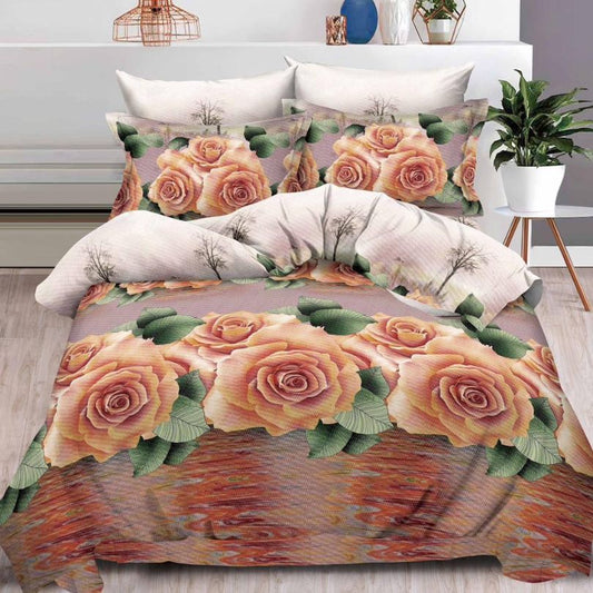 Lenjerie de Pat 3D – 6 Piese din Bumbac Satinat | Culori Vibrante, Confort Premium, Design Modern | COD 1388-S