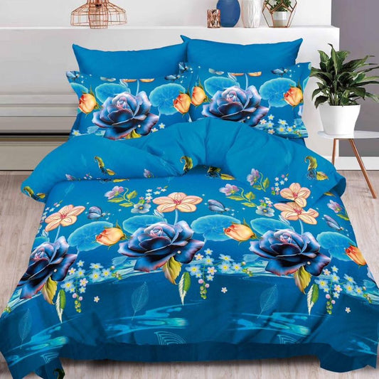 Lenjerie de Pat 3D – 6 Piese din Bumbac Satinat | Culori Vibrante, Confort Premium, Design Modern | COD 1389-S