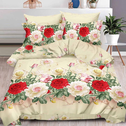 Lenjerie de Pat 3D – 6 Piese din Bumbac Satinat | Culori Vibrante, Confort Premium, Design Modern | COD 1390-S