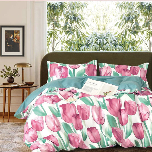 Lenjerie de Pat Bumbac Finet 1 Persoana – 4 Piese. Confort Premium & Design Modern | COD 0697-S