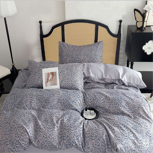 Lenjerie de Pat Bumbac Finet 1 Persoana – 4 Piese. Confort Premium & Design Modern | COD 0700-S