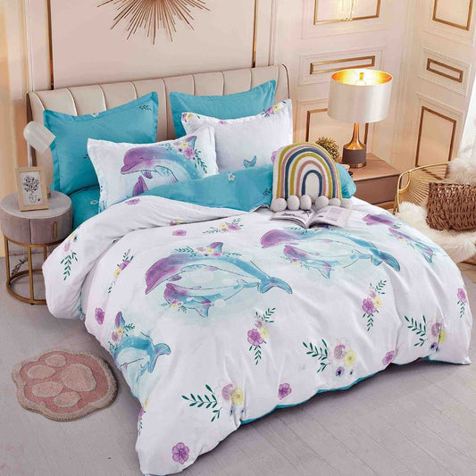 Lenjerie de Pat Bumbac Finet 4 Piese – Confort Premium și Design Modern | COD 0204-J