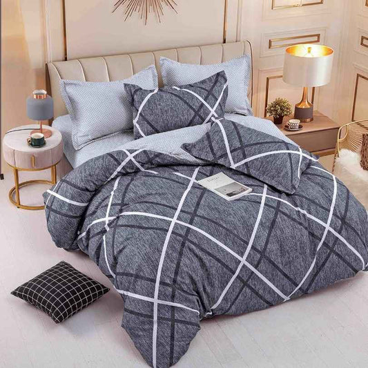 Lenjerie de Pat Bumbac Finet 4 Piese – Confort Premium si Design Modern | COD 1472-J