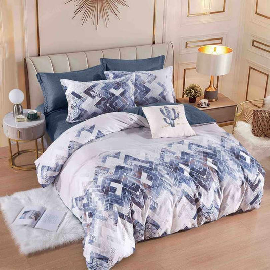 Lenjerie de Pat Bumbac Finet 4 Piese – Confort Premium si Design Modern | COD 1485-J