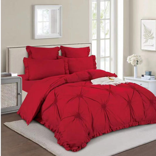 Lenjerie de Pat Bumbac Finet Brodat – 6 Piese pentru Confort si Eleganta | COD 0881-S