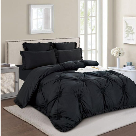 Lenjerie de Pat Bumbac Finet Brodat – 6 Piese pentru Confort si Eleganta | COD 0882-S