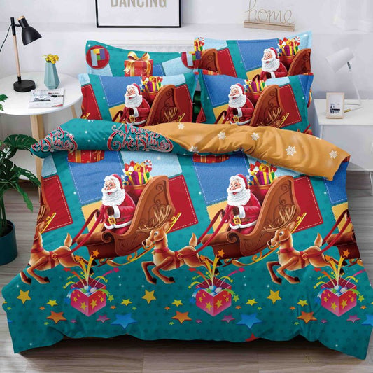 Lenjerie de Pat Bumbac Finet Craciun – 6 Piese | Eleganta, Confort si Durabilitate | COD 1624-J