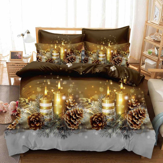 Lenjerie de Pat Bumbac Finet Craciun – 6 Piese | Eleganta, Confort si Durabilitate | COD 1626-J