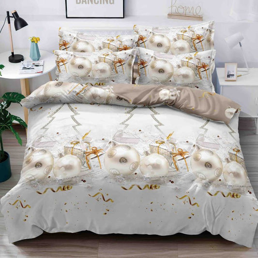 Lenjerie de Pat Bumbac Finet Craciun – 6 Piese | Eleganta, Confort si Durabilitate | COD 1628-J