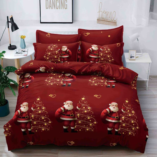 Lenjerie de Pat Bumbac Finet Craciun – 6 Piese | Eleganta, Confort si Durabilitate | COD 1635-J