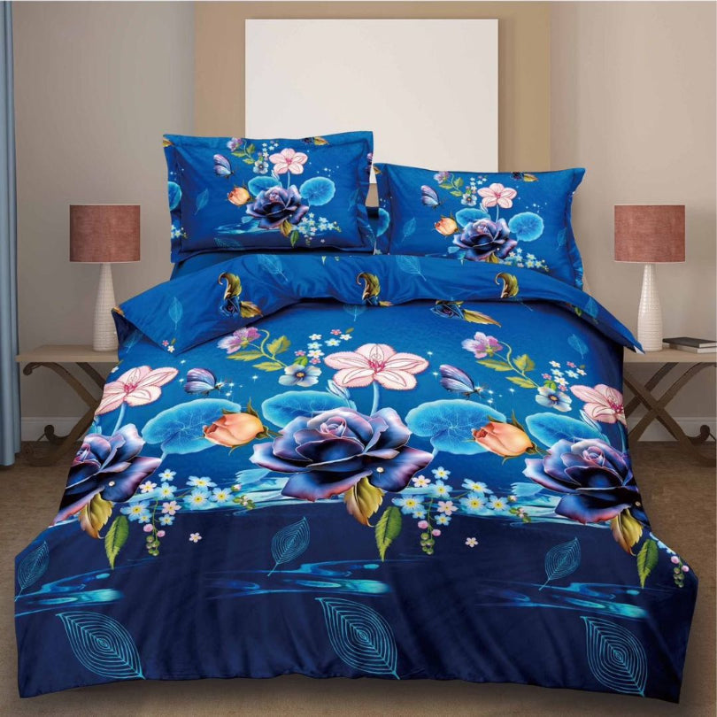 Lenjerie de Pat Bumbac Satinat 3D – 4 Piese | Confort Premium si Design Modern | COD 0624-S