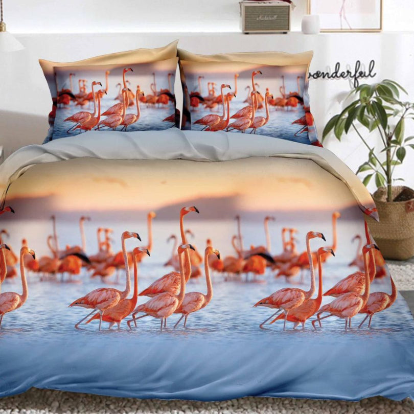 Lenjerie de Pat Bumbac Satinat 3D – 4 Piese | Confort Premium si Design Modern | COD 0630-S