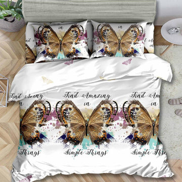 Lenjerie de Pat Bumbac Satinat 3D – 4 Piese | Confort Premium si Design Modern | COD 0635-S