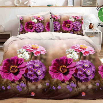 Lenjerie de Pat Bumbac Satinat 3D – 4 Piese | Confort Premium si Design Modern | COD 0656-S