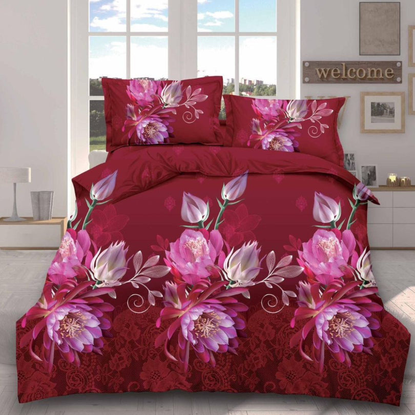 Lenjerie de Pat Bumbac Satinat 3D – 4 Piese | Confort Premium si Design Modern | COD 0660-S