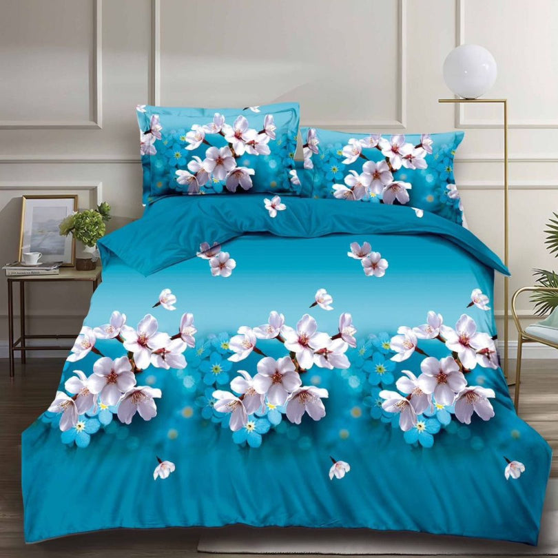 Lenjerie de Pat Bumbac Satinat 3D – 4 Piese | Confort Premium si Design Modern | COD 0669-S