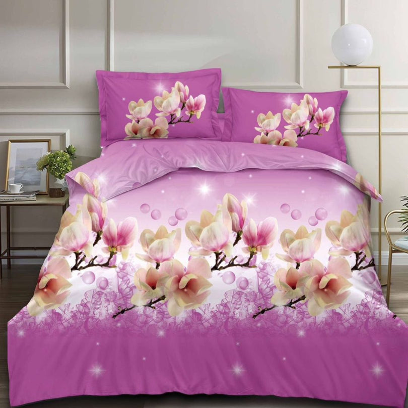 Lenjerie de Pat Bumbac Satinat 3D – 4 Piese | Confort Premium si Design Modern | COD 0674-S