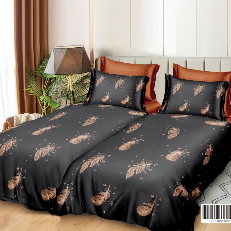 Lenjerie de Pat Bumbac Satinat 7 Piese – Finisaj Lucios, Confort și Eleganță Premium | COD 1343-S