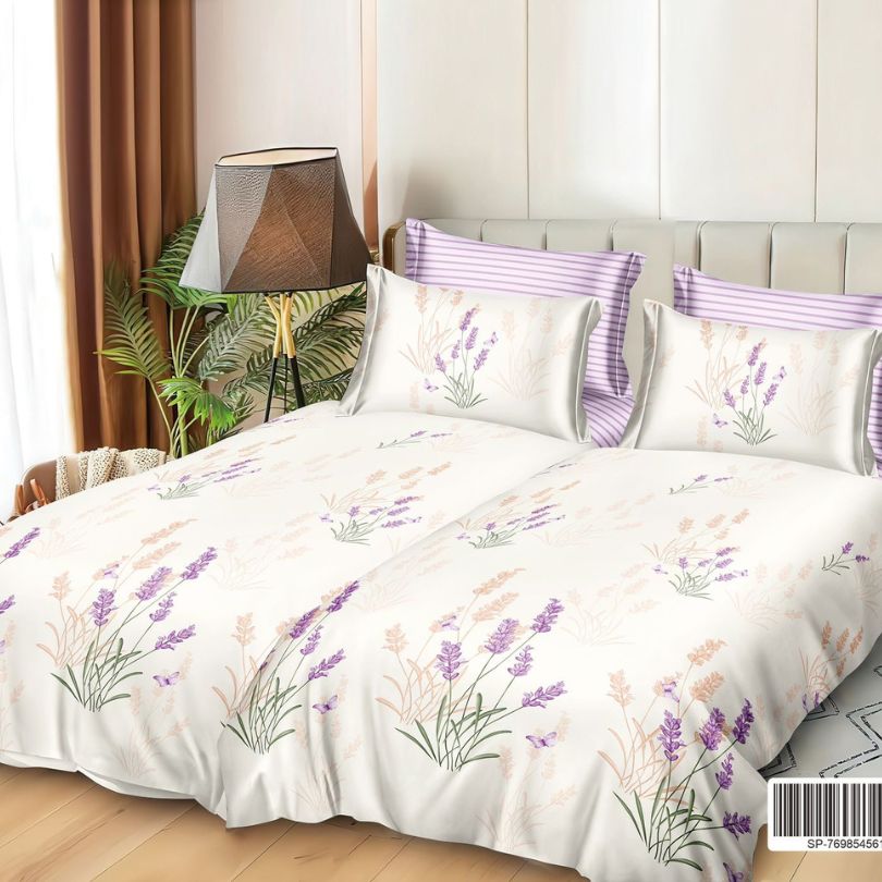 Lenjerie de Pat Bumbac Satinat 7 Piese – Finisaj Lucios, Confort și Eleganță Premium | COD 1352-S