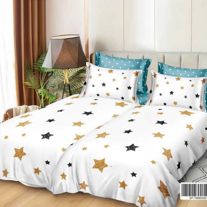 Lenjerie de Pat Bumbac Satinat 7 Piese – Finisaj Lucios, Confort și Eleganță Premium | COD 1353-S