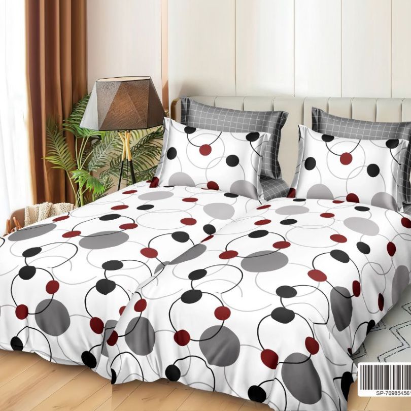 Lenjerie de Pat Bumbac Satinat 7 Piese – Finisaj Lucios, Confort și Eleganță Premium | COD 1354-S