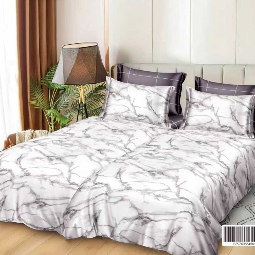 Lenjerie de Pat Bumbac Satinat 7 Piese – Finisaj Lucios, Confort și Eleganță Premium | COD 1359-S