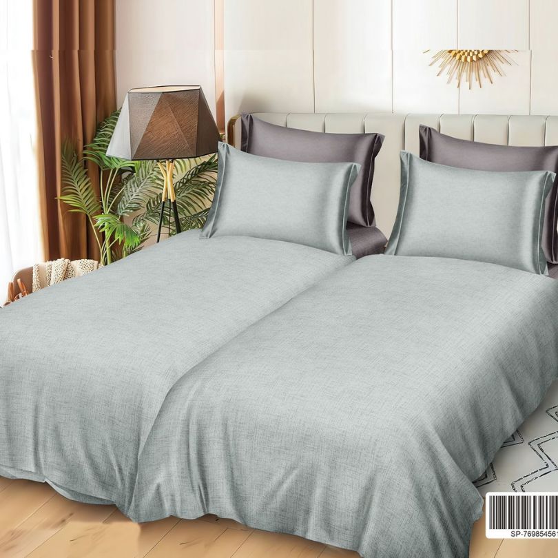 Lenjerie de Pat Bumbac Satinat 7 Piese – Finisaj Lucios, Confort și Eleganță Premium | COD 1363-S